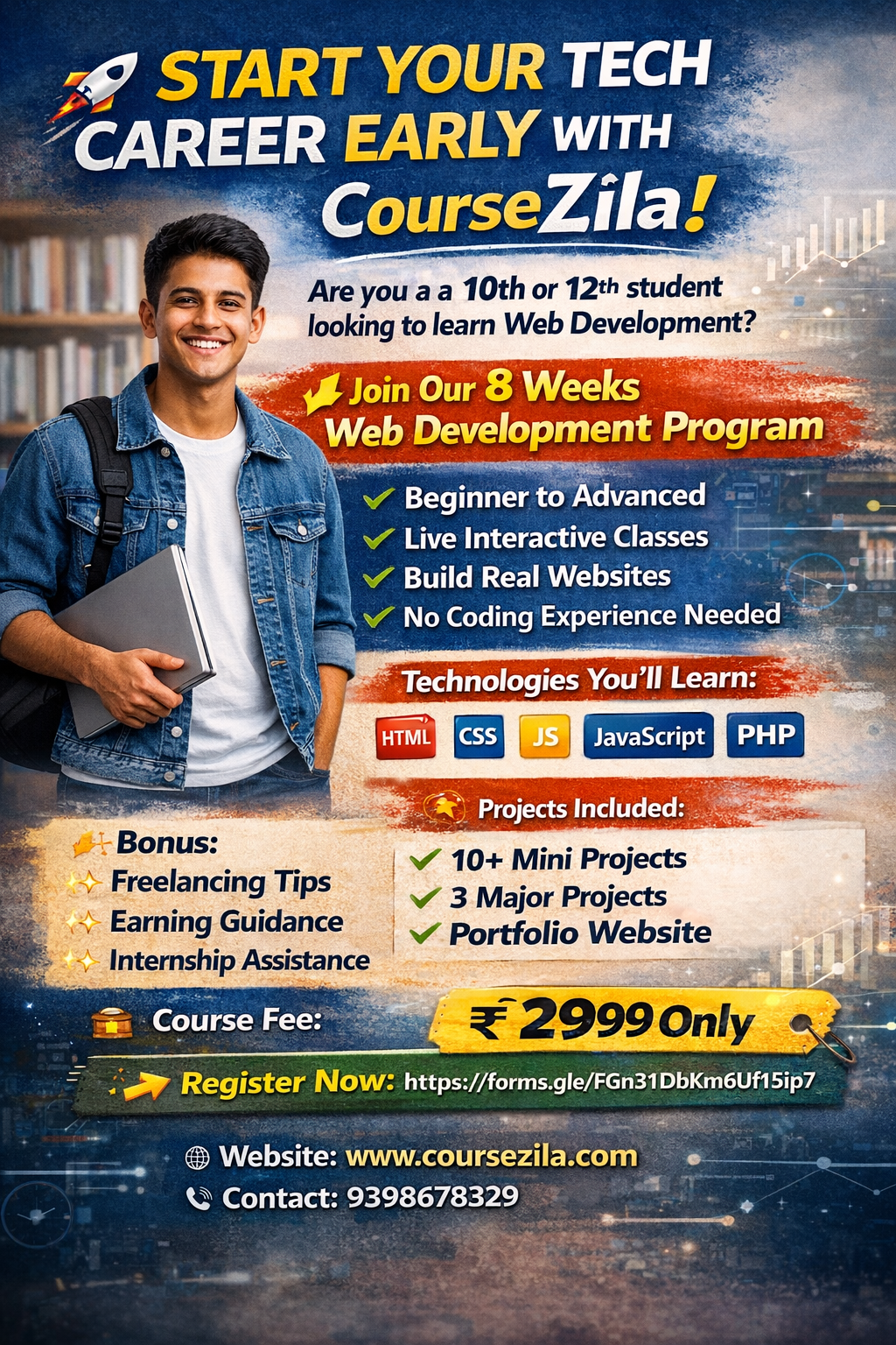 👉 Web Development Course for Students (2026) – Start Earning Early with CourseZila