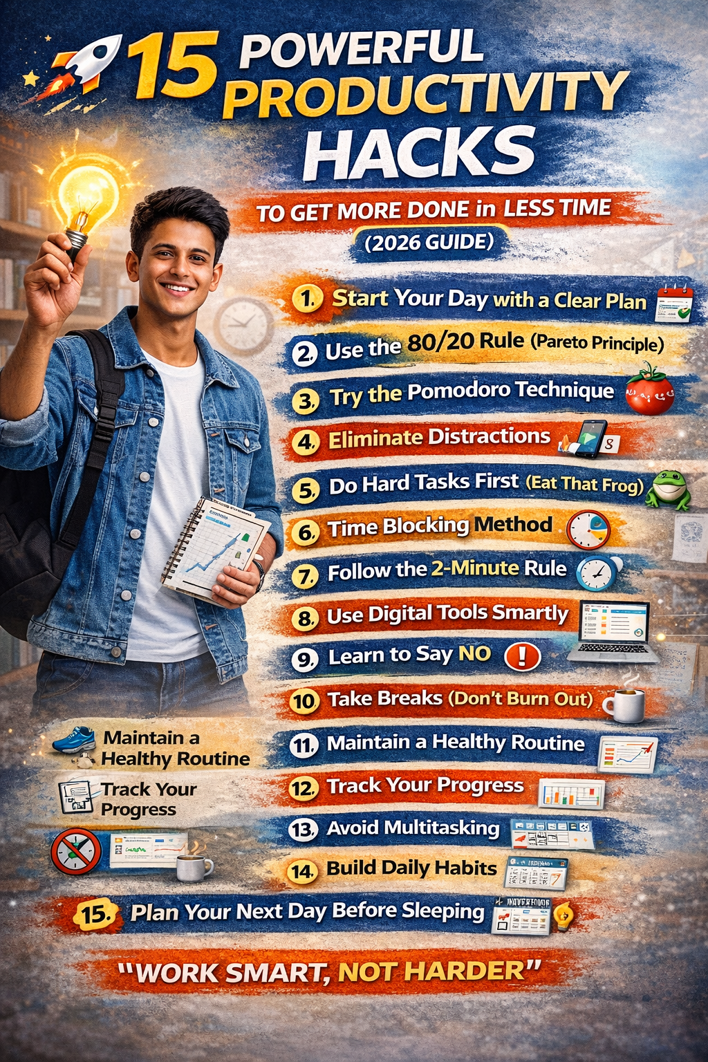 🚀 15 Powerful Productivity Hacks to Get More Done in Less Time (2026 Guide)